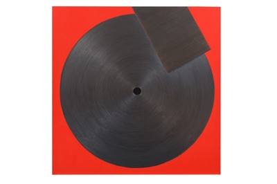 Metalno kolo, 2014.-17., olovka i akrilik na medijapanu, 90 x 90 cm