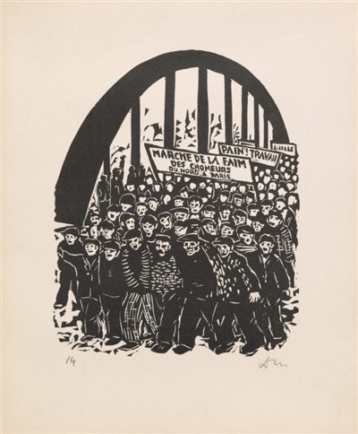 Marš gladi, List 14. Ljudi sa Seine, 1934., privatno vlasništvo