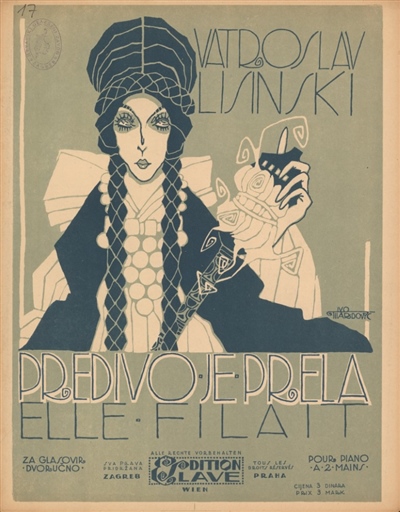 Vatroslav Lisinski, Predivo je prela, 1921. naslovnica notnog izdanja, Hrvatski glazbeni zavod