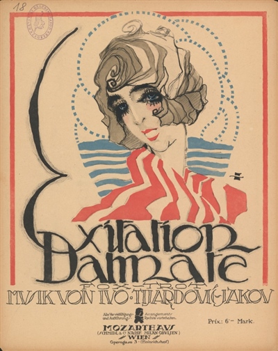 Ivo Tijardović, Exitation Dalmatie, 1921. naslovnica notnog izdanja, Hrvatski glazbeni zavod