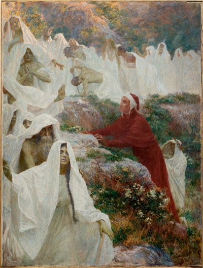 Dante: Purgatory, 1900, oil on canvas, 148.5 x 111.3 cm, Museums & Galleries of Konavle, House Bukovac, Cavtat (foto. Glorija Lizde)