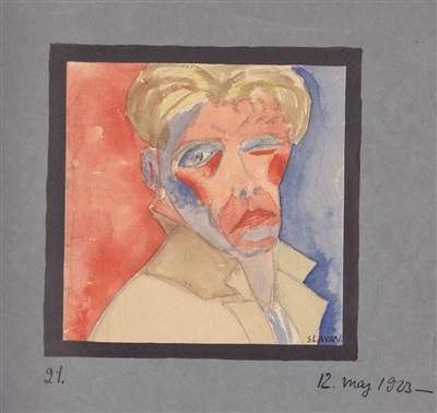 Slavan Vidović, Autoportret, 1923.