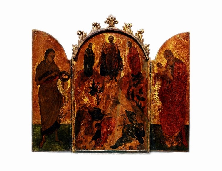  Transfiguration of Christ with Saints (triptych), 15th-16th c.